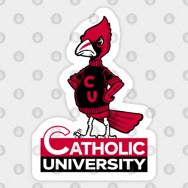 Vintage Catholic University Mascot Catholic University Sticker
